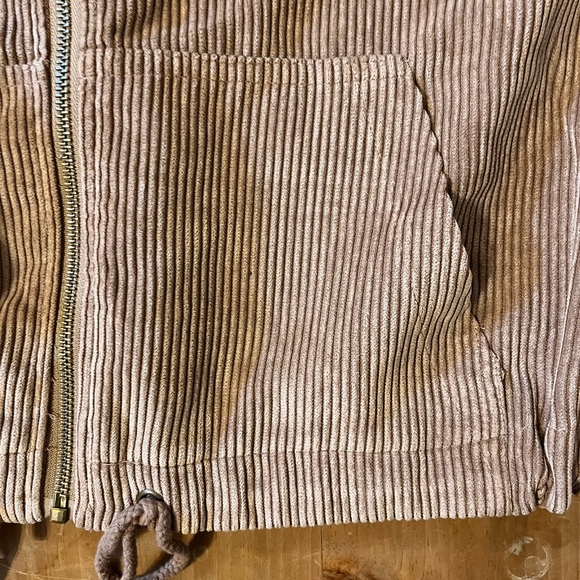 Corduroy Women’s Zip Up Hoodie - Picture 3 of 3